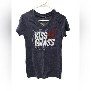 NWT Adidas “Kiss My Grass” Real Salt Lake Graphic V-Neck Tee – Women’s Medium
